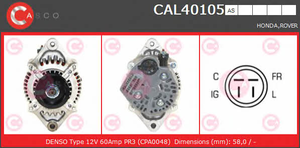 Casco CAL40105AS Alternator CAL40105AS
