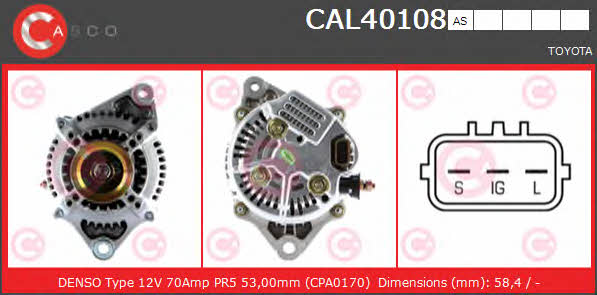 Casco CAL40108AS Alternator CAL40108AS