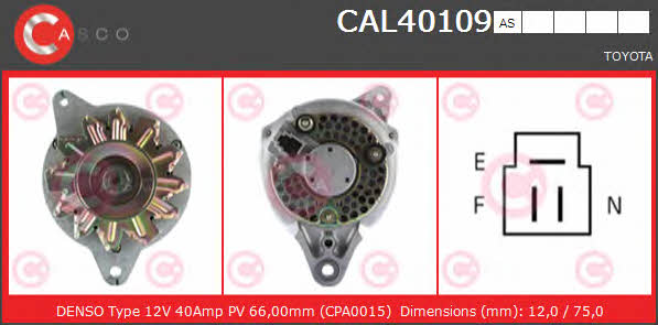 Casco CAL40109AS Alternator CAL40109AS