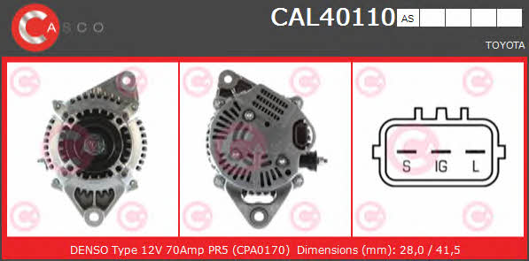 Casco CAL40110AS Alternator CAL40110AS