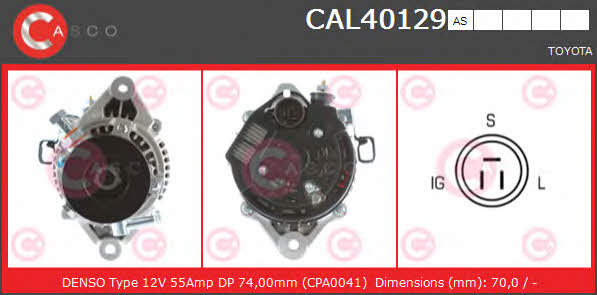 Casco CAL40129AS Alternator CAL40129AS