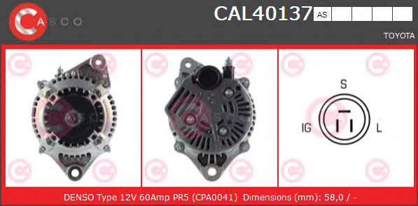 Casco CAL40137AS Alternator CAL40137AS