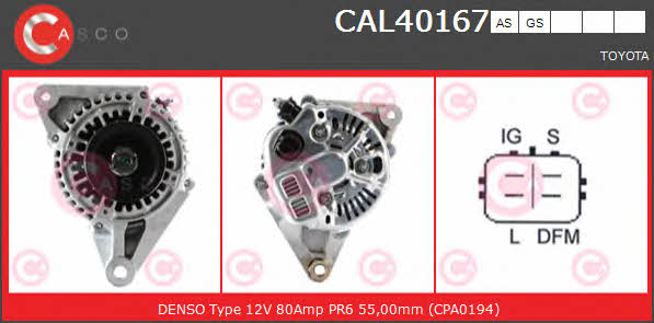 Casco CAL40167AS Alternator CAL40167AS