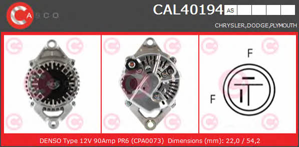 Casco CAL40194AS Alternator CAL40194AS