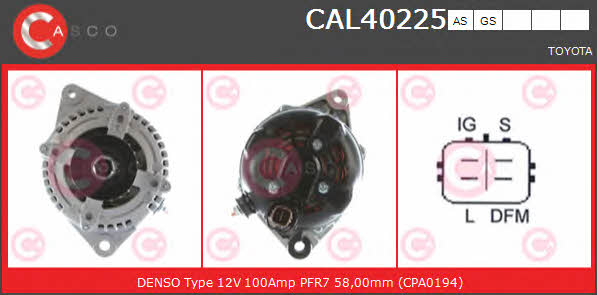 Casco CAL40225AS Alternator CAL40225AS