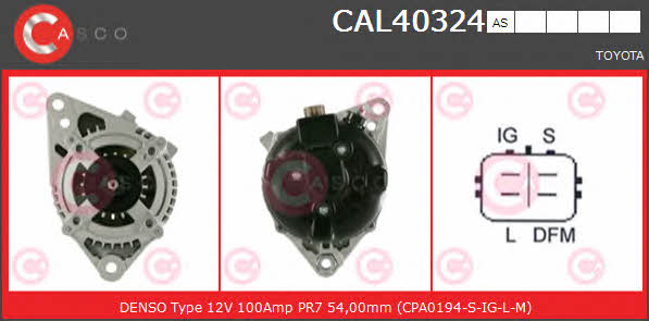 Engine alternator Toyota FJ Cruiser: CAL40324AS Casco Alternator