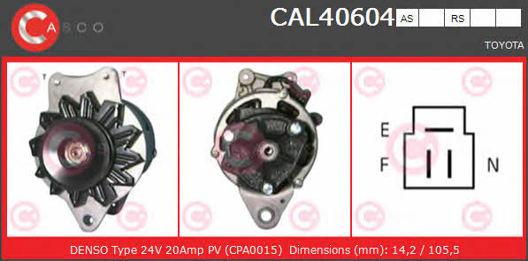 Casco CAL40604RS Alternator CAL40604RS