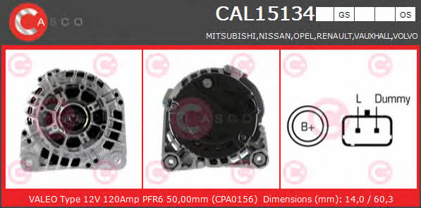 Casco CAL15134OS Alternator CAL15134OS