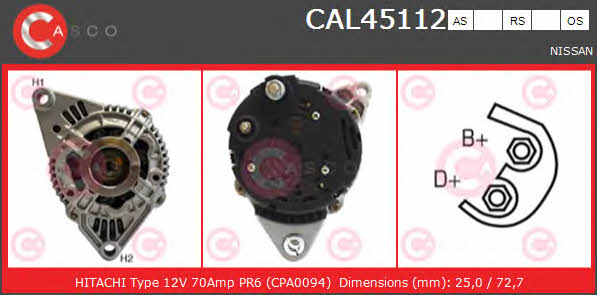 Casco CAL45112OS Alternator CAL45112OS
