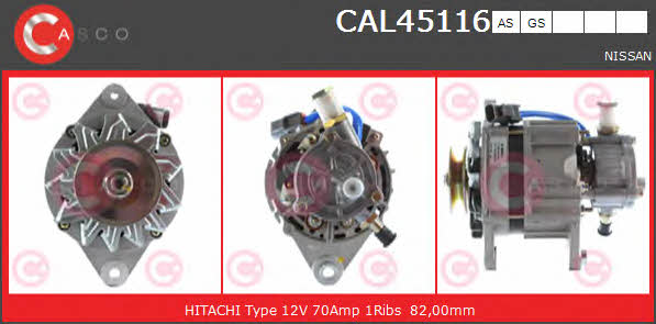 CAL45116AS Casco Alternator