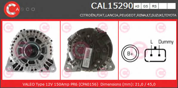 Casco CAL15290AS Alternator CAL15290AS