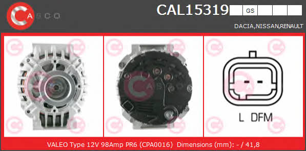 Casco CAL15319GS Alternator CAL15319GS