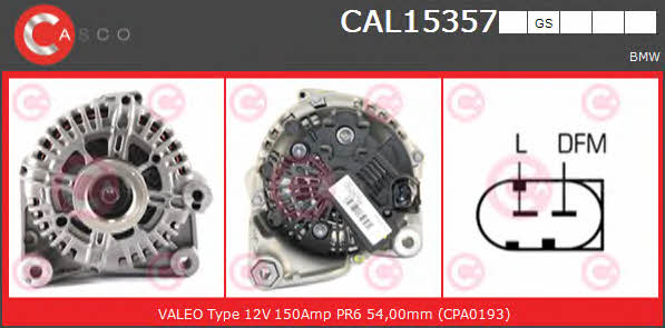 Casco CAL15357GS Alternator CAL15357GS