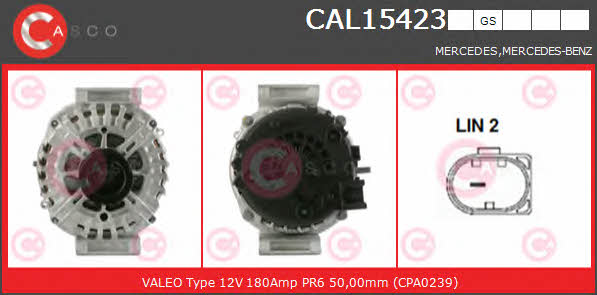 Casco CAL15423GS Alternator CAL15423GS