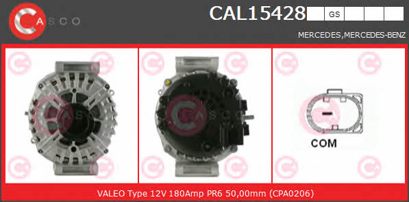 Casco CAL15428GS Alternator CAL15428GS