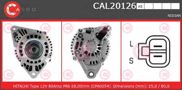 Casco CAL20126AS Alternator CAL20126AS