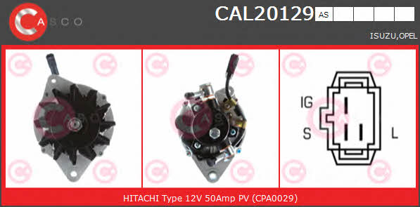 Casco CAL20129AS Alternator CAL20129AS