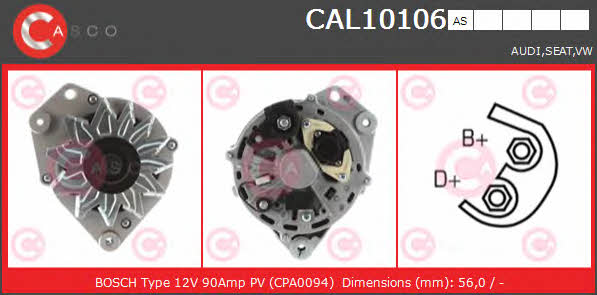 Casco CAL10106AS Alternator CAL10106AS