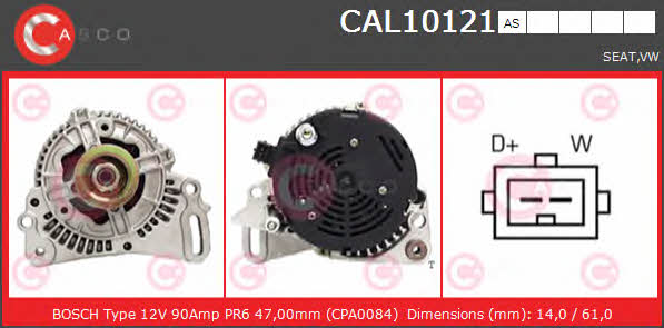Casco CAL10121AS Alternator CAL10121AS