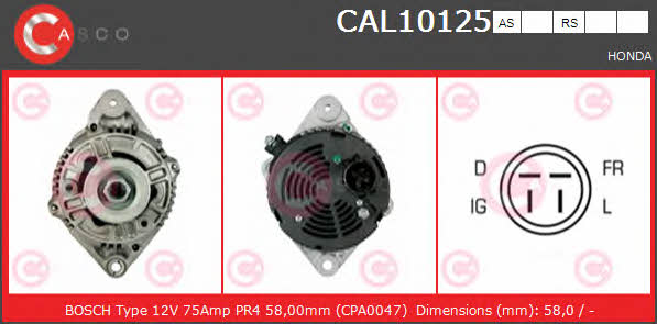Casco CAL10125AS Alternator CAL10125AS