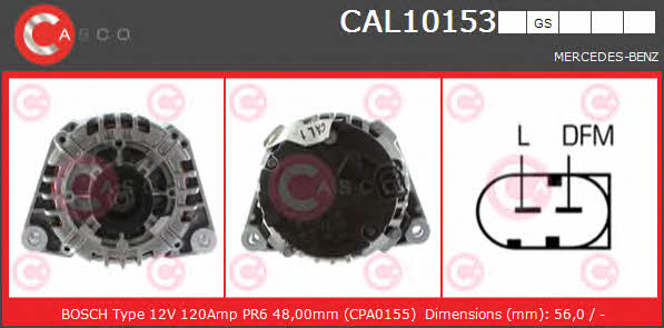 Casco CAL10153GS Alternator CAL10153GS