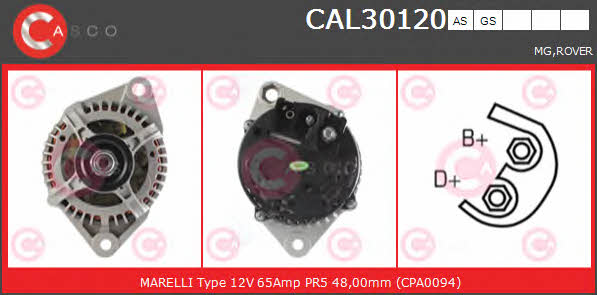 Casco CAL30120AS Alternator CAL30120AS