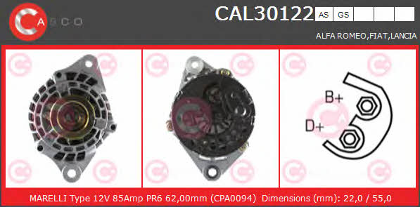 Casco CAL30122AS Alternator CAL30122AS
