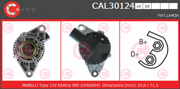 Casco CAL30124AS Alternator CAL30124AS