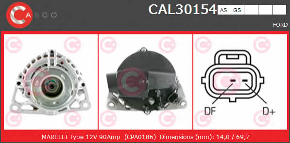 Casco CAL30154AS Alternator CAL30154AS