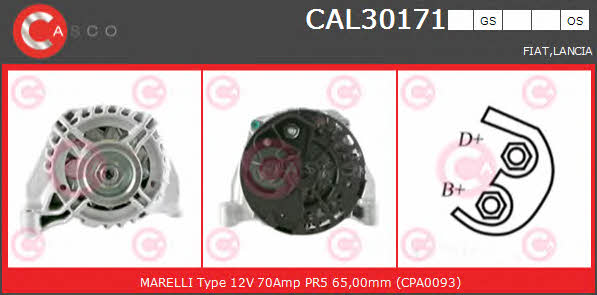 Casco CAL30171GS Alternator CAL30171GS