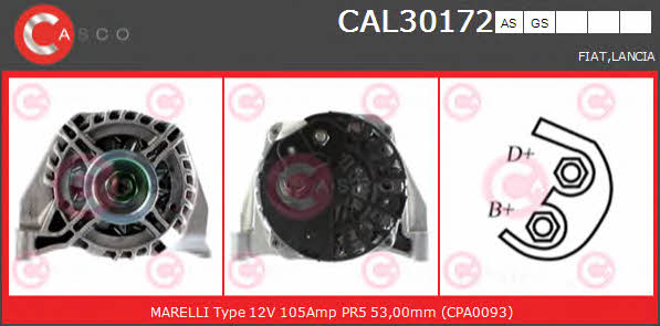 Casco CAL30172GS Alternator CAL30172GS