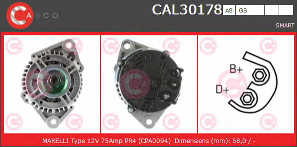 Casco CAL30178GS Alternator CAL30178GS