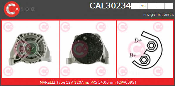 Casco CAL30234GS Alternator CAL30234GS