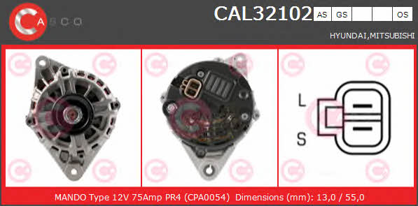 Casco CAL32102OS Alternator CAL32102OS