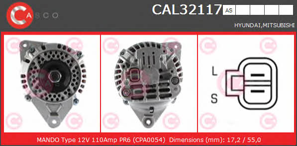 Casco CAL32117AS Alternator CAL32117AS