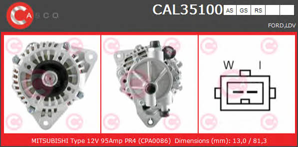 Casco CAL35100AS Alternator CAL35100AS