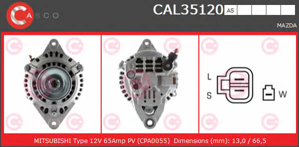 Casco CAL35120AS Alternator CAL35120AS