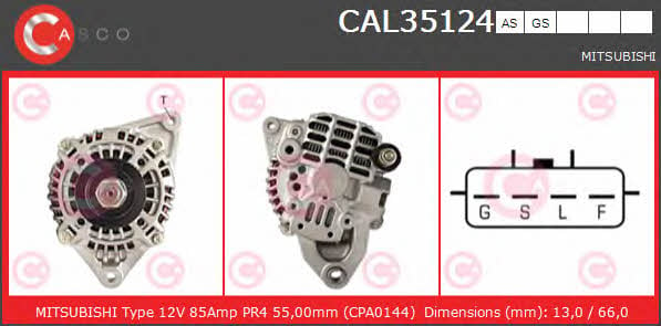 Casco CAL35124AS Alternator CAL35124AS