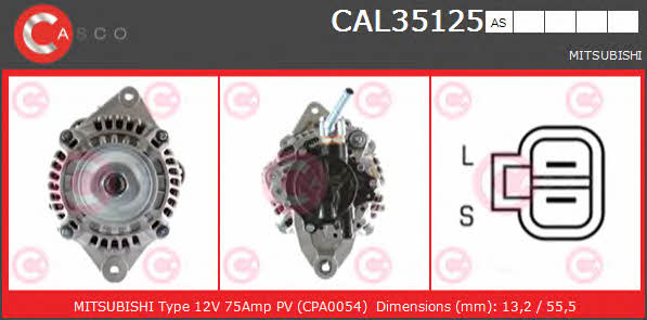 Casco CAL35125AS Alternator CAL35125AS