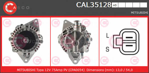 Casco CAL35128AS Alternator CAL35128AS