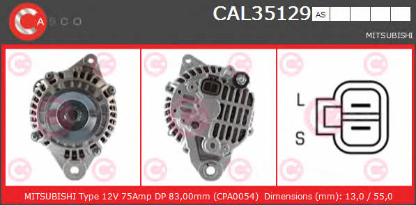 Casco CAL35129AS Alternator CAL35129AS