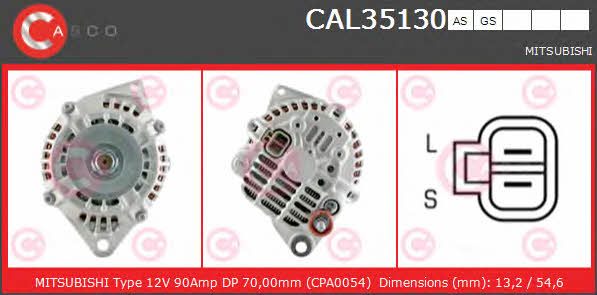 Casco CAL35130AS Alternator CAL35130AS