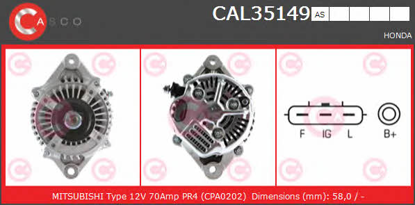 Casco CAL35149AS Alternator CAL35149AS