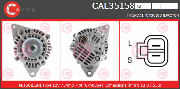 Casco CAL35158AS Alternator CAL35158AS
