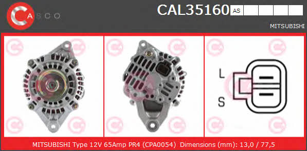 Casco CAL35160AS Alternator CAL35160AS