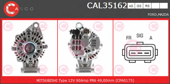 Casco CAL35162AS Alternator CAL35162AS