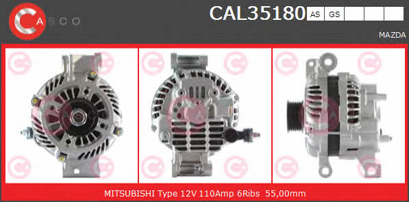 Casco CAL35180GS Alternator CAL35180GS