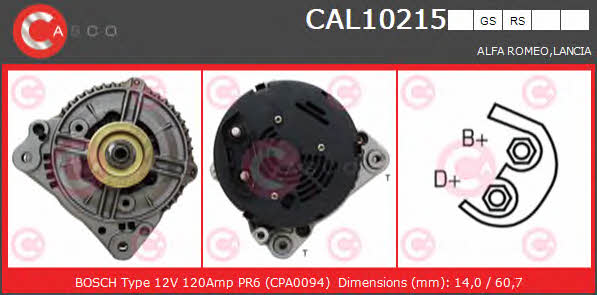 Casco CAL10215RS Alternator CAL10215RS