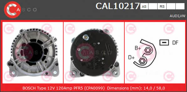 Casco CAL10217AS Alternator CAL10217AS