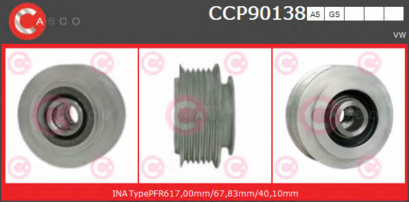 Casco CCP90138GS Belt pulley generator CCP90138GS